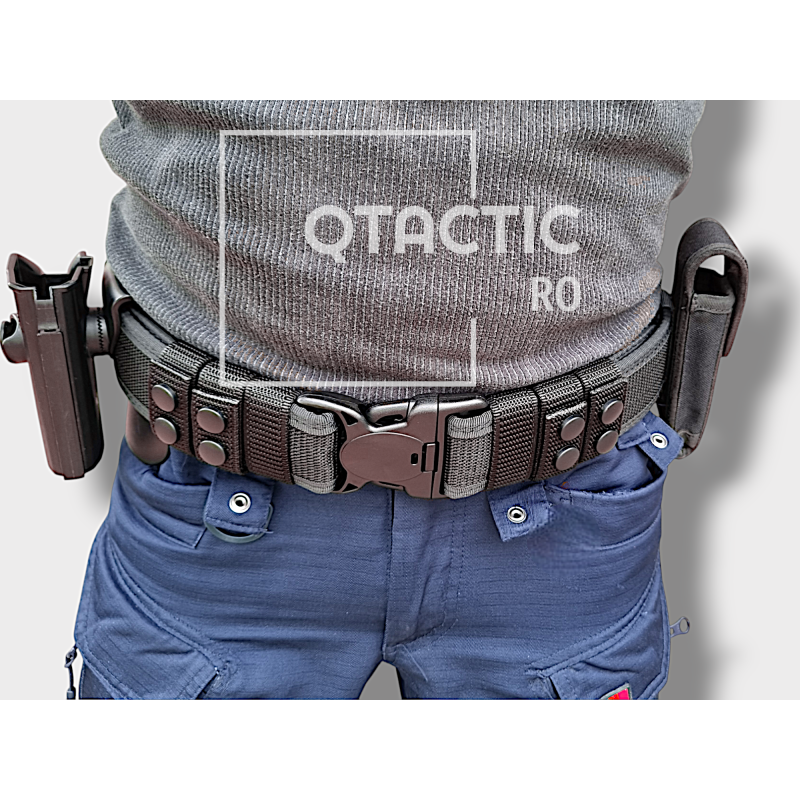 Centură tactică dublă cu Velcro și bride de prindere