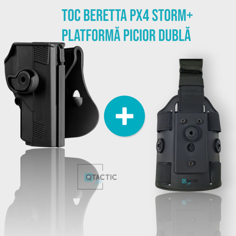 Platformă picior dublă Beretta Px4 Storm +  toc și suport pentru centură