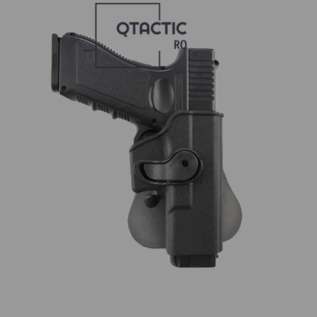 Toc holster Glock 9 mm OWB, polimer, rotire 360°
