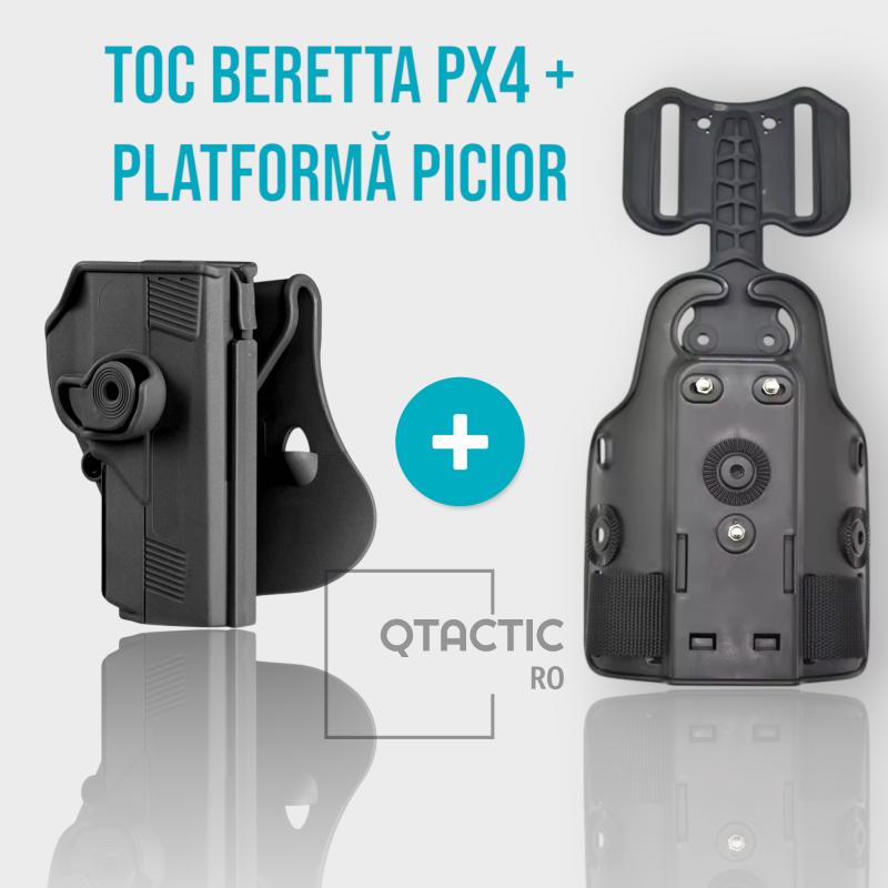 Platformă picior Mid - Range Beretta Px4 Storm cu toc și suport pentru centură Platformă picior Mid - Range Beretta Px4 Storm cu toc și suport pentru centură